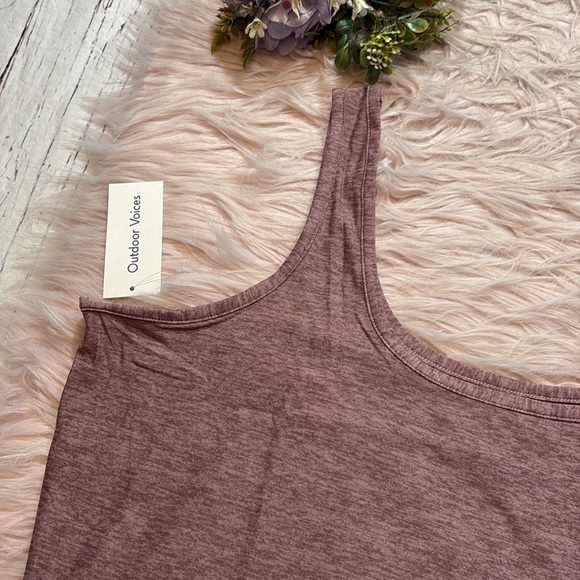 NWT Outdoor Voices All Day Crop Tank in Deep Taupe sz XXXL - Picture 3 of 8